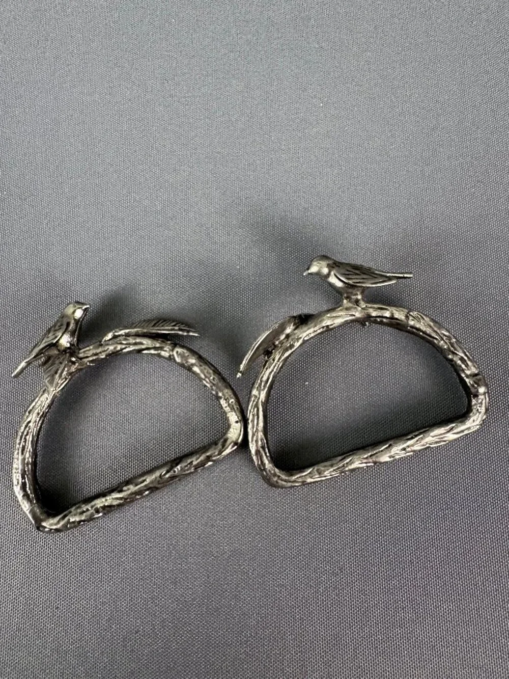 Lenox Chirp Metal Bird Napkin Rings Set of 2 + 2 Incomplete Extras